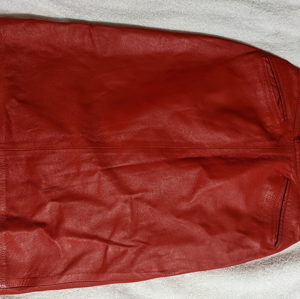Miss Astor leather pencil skirt